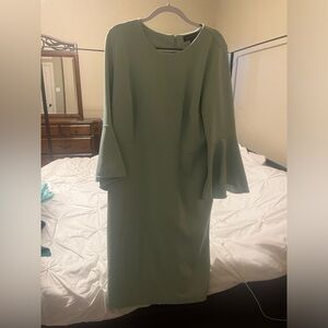 Eloquii Flare Sleeve Scuba Dress